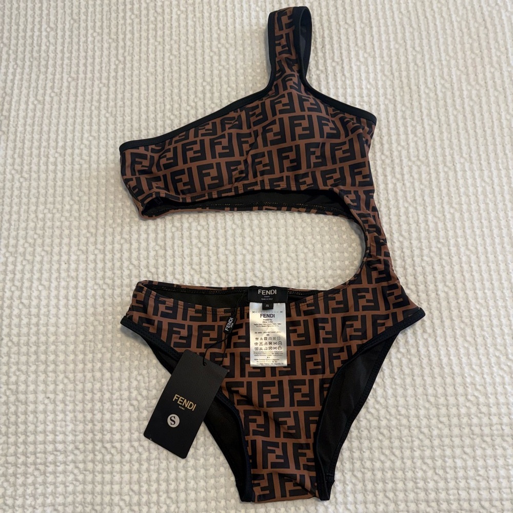 Fendi Brown and Black Swimsuit
